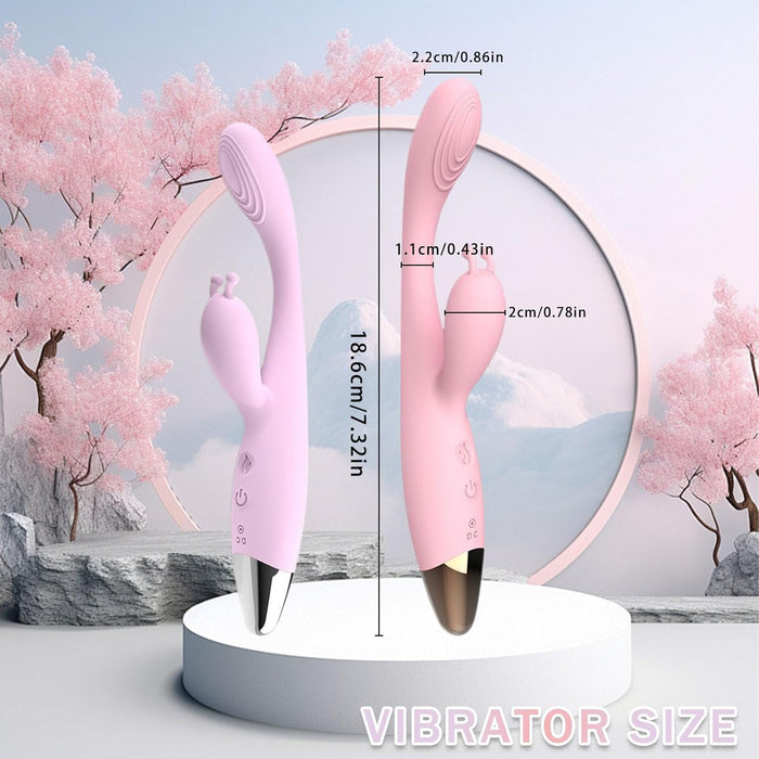 Dubults motors sievietēm vibrators ar 12 režīmiem un 42° sildīšanu