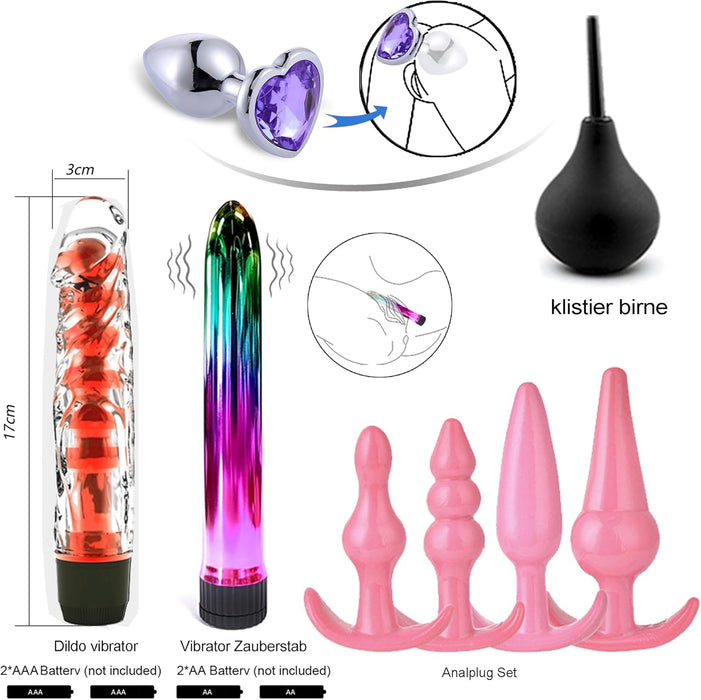 BDSM Набор для Пар с сильной присоской – 33 Элемента для Ролевых Игр