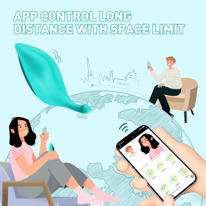 Невидимый портативный вибратор для женщин с сильной присоской и 9 режимами вибрации