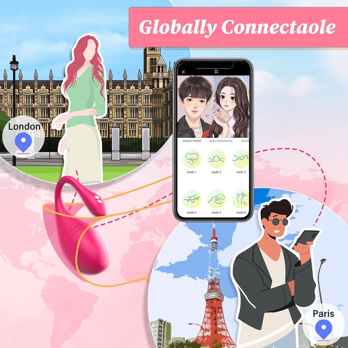 Ergonomisks Bezvadu Vibrators Sievietēm ar Lietotni un 9 Režīmiem