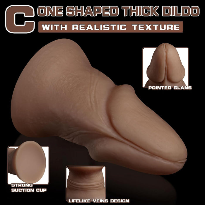 XXL Dildo 19x8,5 cm ar konisku galiņu prostatas stimulēšanai
