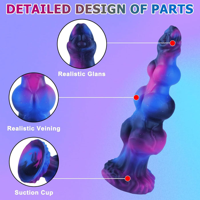 22,5 см большой реалистичный силиконовый монстр-дилдо с толстым G-точкой и сильной присоской