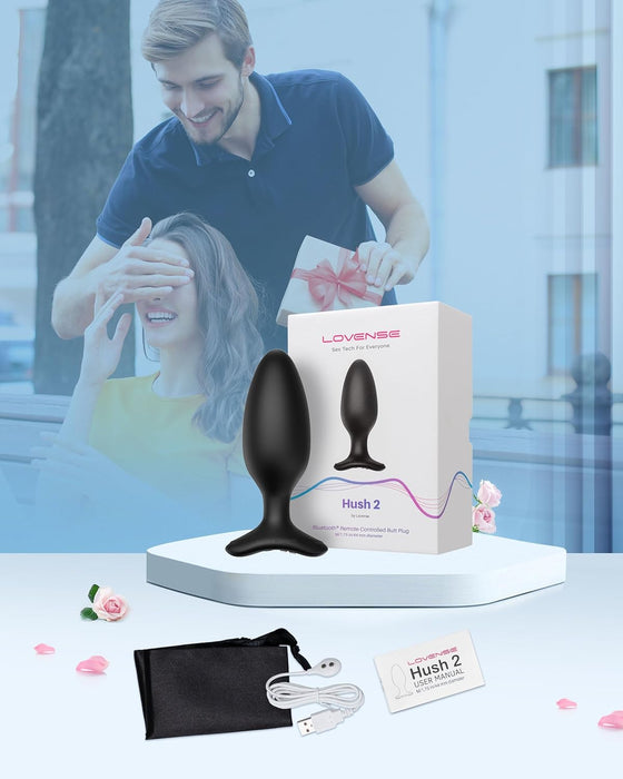 Hush 2 вибратор-анальная пробка с сильной присоской и управлением через приложение