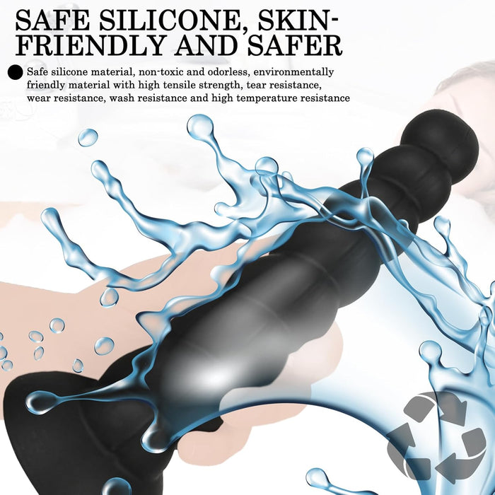 Silikona Spirālveida Anālais Plug ar Spēcīgu Piesūcekni Četros Izmēros