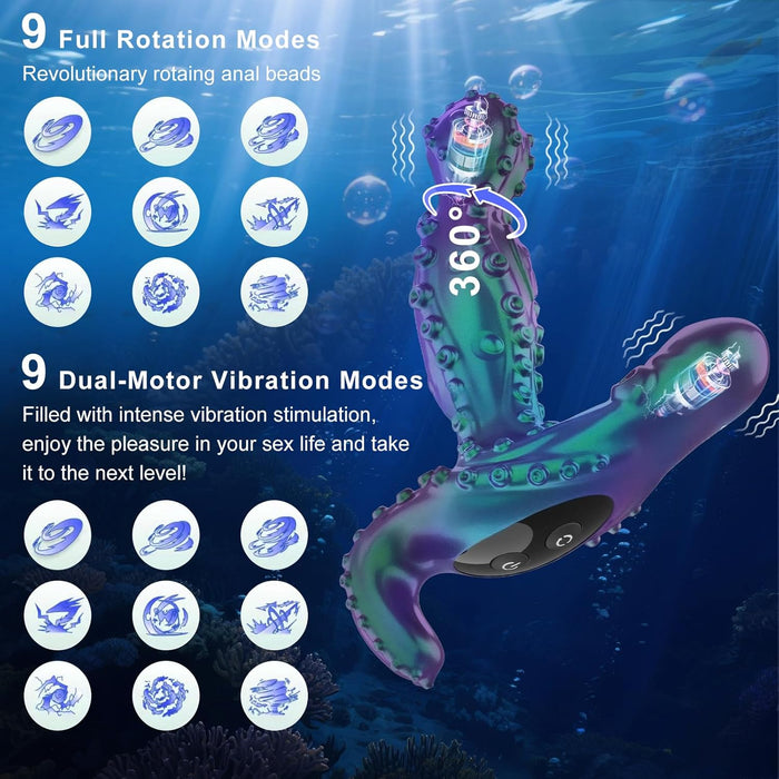 360° Вращающийся Аналоговибратор для Мужчин с APP Управлением и 9 Режимами