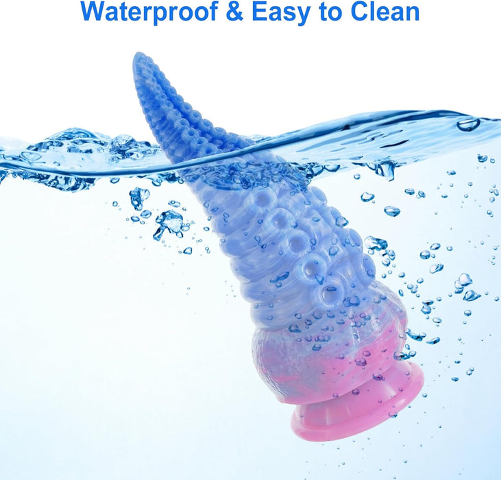 Вибратор-дилдо с щупальцами и 10 режимами вибрации с сильной присоской