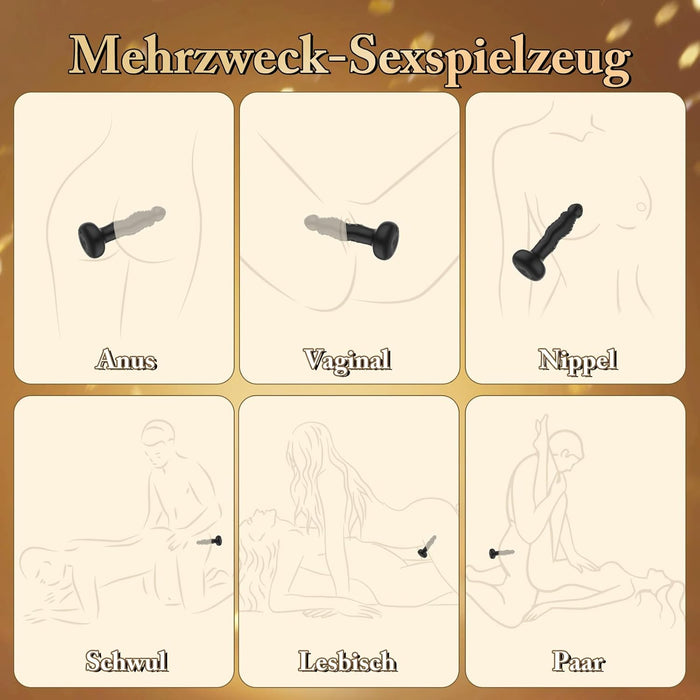 Анальный вибратор с 10 режимами вибрации и перистальтики с сильной присоской