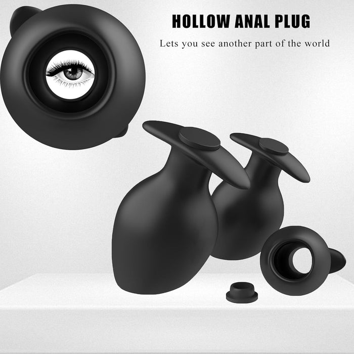 Силиконовая полая анальная пробка с сильной присоской для BDSM и фистинга
