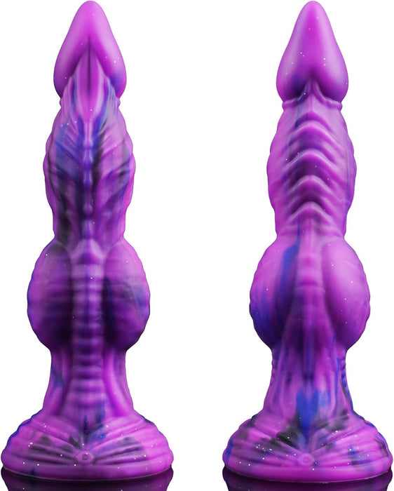 Фантазийный XXL дилдо с 3 узлами и сильной присоской для особых ощущений