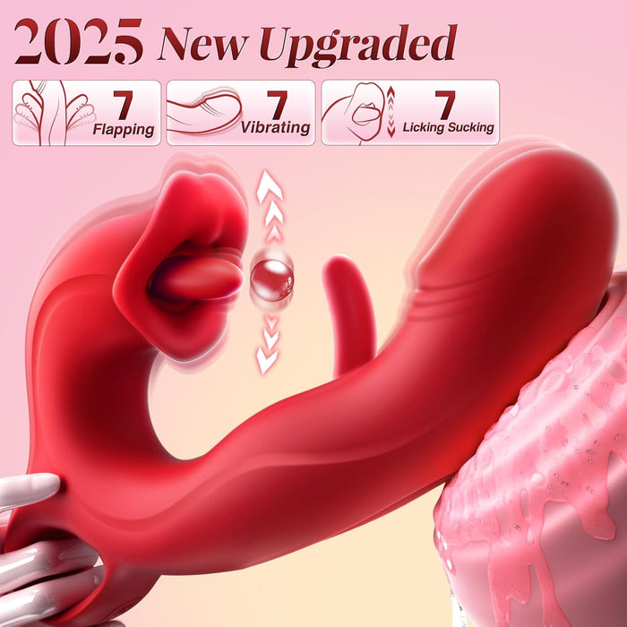 Vibrators sievietēm ar 7 mēles laizīšanas un 7 vibrācijas režīmiem