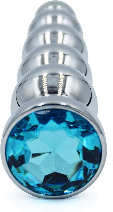 Металлическая анальная пробка из нержавеющей стали с 5 шариками с сильной присоской