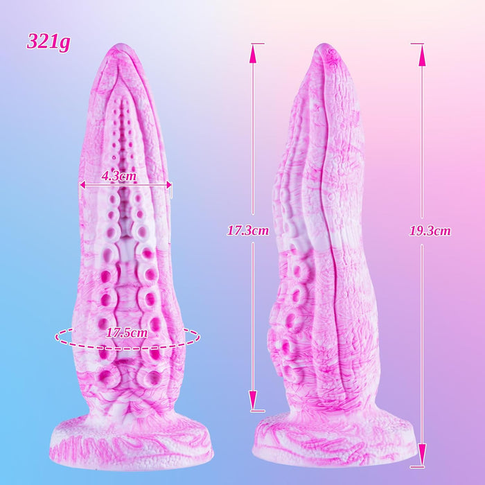 Reālistisks Monster Tentaklis Dildo 19,3 cm ar spēcīgu piesūkni no mīksta silikona