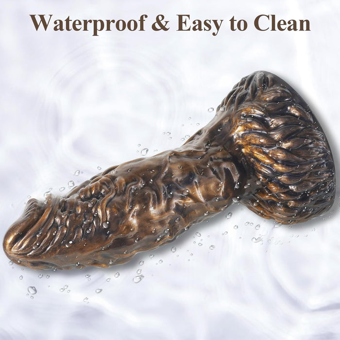 23 см силиконовый толстый фаллоимитатор с сильной присоской и изогнутым стволом