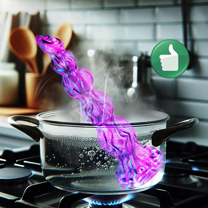25,3 cm krāsains mezglots pūķa silikona dildo ar spēcīgu piesūcekni