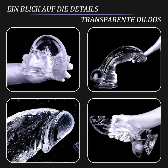 Реалистичный XXL дилдо с сильной присоской и изогнутым дизайном