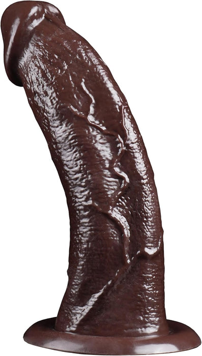 XXL Biezs Melns Realistisks 6,8 cm Platais Dildo ar Piesūcekni