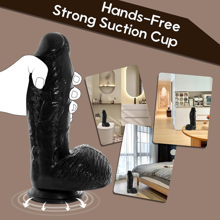 Realistisks 21 cm Anālais Dildo ar 3D Tekstūru un G-Punkta Stimulāciju