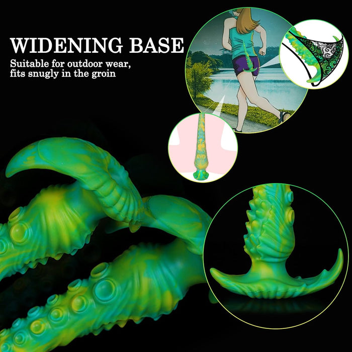 35 cm Reālistisks Garš Astoņkāja Formas Dildo no Medicīniskā Silikona