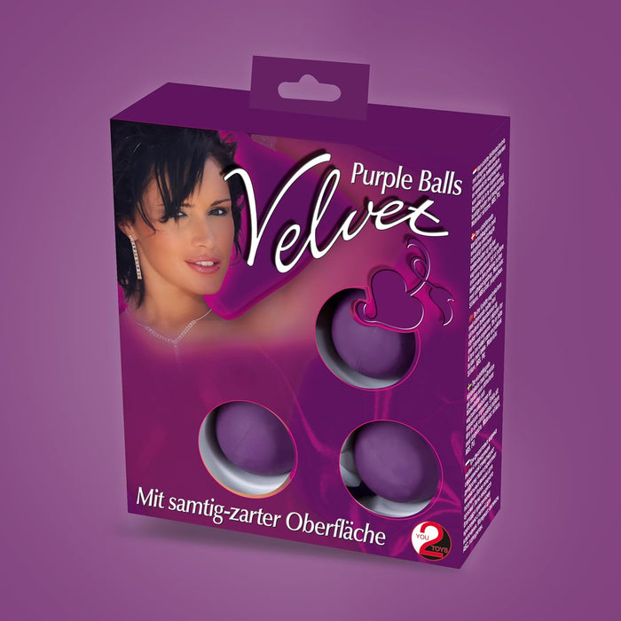 Velvet Violetie Bumbiņas 3 gab. komplekts ar vibrējošu kodolu