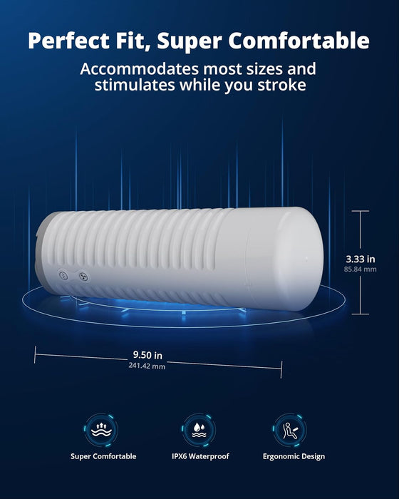 Max 2 Электрический Маструбатор для Мужчин с Управлением через Приложение, с сильной присоской
