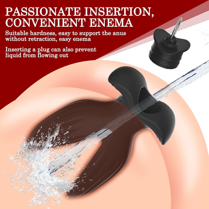 Пустотелый анальный плаг с сильной присоской для женщин и мужчин (S)