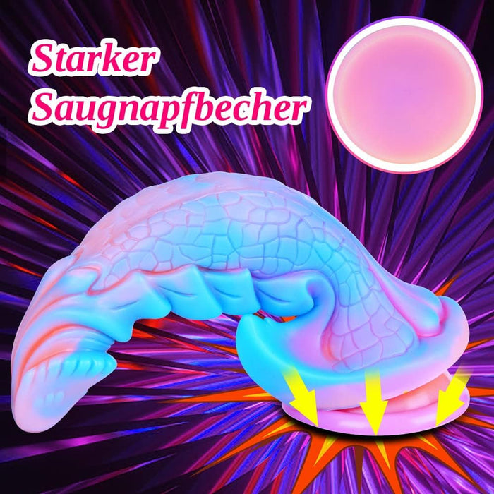 25 см Огромный Фэнтези Дилдо с сильной присоской и бархатистой текстурой