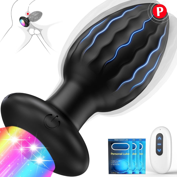 Analais vibrators vīriešiem ar LED gaismu un 10 vibrācijas režīmiem – drošs un ērts spraudnis