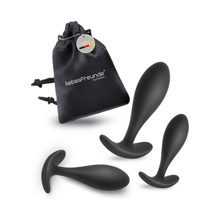 Набор анальных пробок для новичков с сильной присоской и мягким силиконом