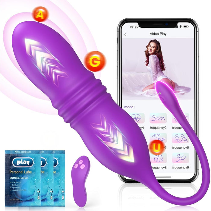 Divvietīgs Vibrators ar Tālvadības Pulti un Lietotni – Intīma Bauda Sievietēm