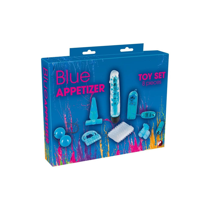 Blue Appetizer 8 daļu erotisko rotaļlietu komplekts vīriešiem, sievietēm un pāriem