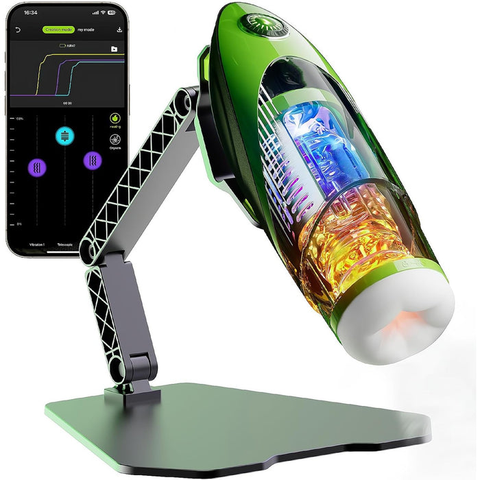 APP Электрический мастурбатор для мужчин с 10 режимами и нагревом 42° с сильной присоской