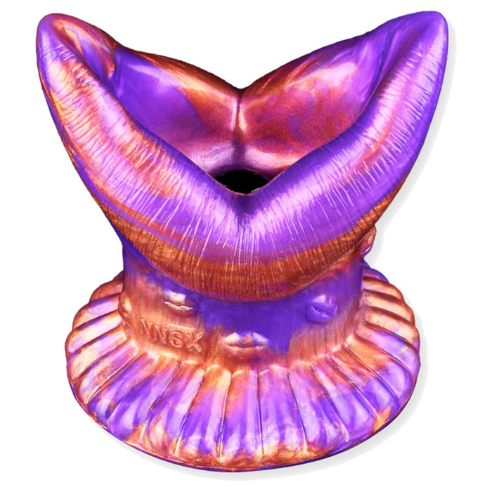 Большой полый анальный плаг с сильной присоской из силикона