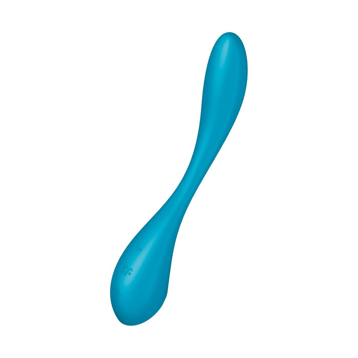 Elastīgs 23 cm G-punkta vibrators ar aplikāciju un diviem motoriem