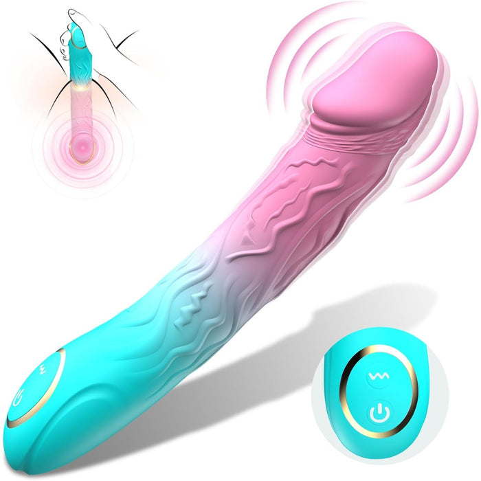 Realistisks 9 collu dildo vibrators sievietēm ar 10 vibrācijas režīmiem