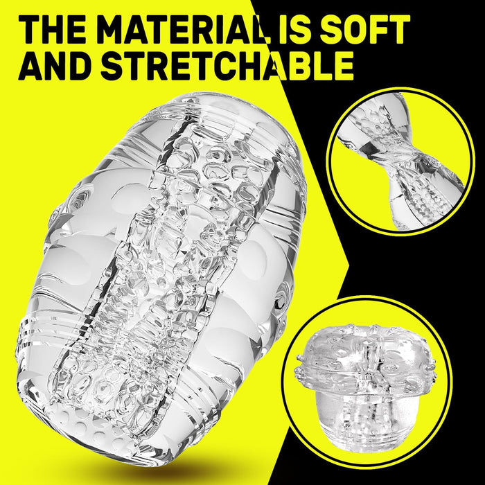 Realistisks 3D masturbators vīriešiem – mīksts un izturīgs kabatas rotaļlieta