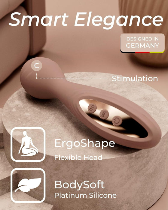 Премиум-вибратор для женщин с 8 уровнями интенсивности и 20 режимами вибрации, с сильной присоской