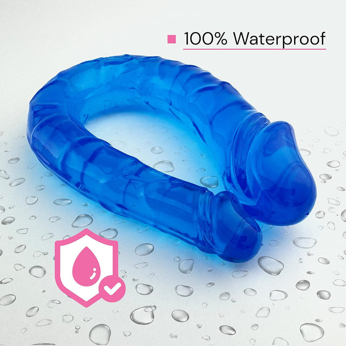 Двойной фаллоимитатор 30 см с сильной присоской, гибкий и водонепроницаемый