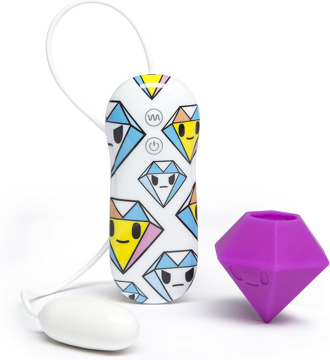 Tokidoki Violets Silikona Diamond Vibrators ar Tālvadību