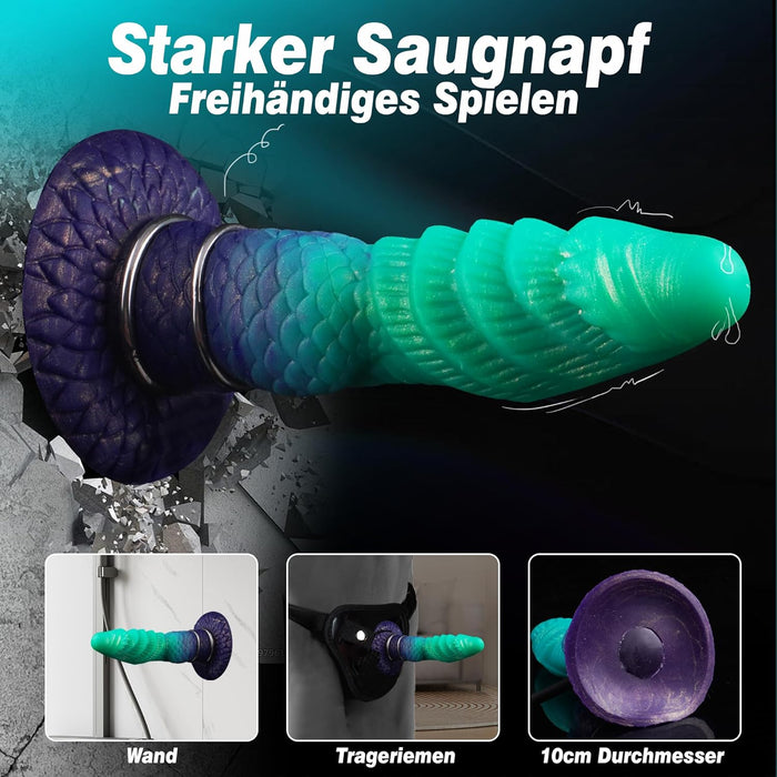 Pūšamais dildo ar mezglu – regulējams biezums un unikāls dizains