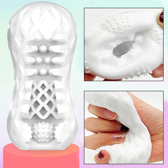 Masturbators vīriešiem ar 3D modeli un elastīgu materiālu