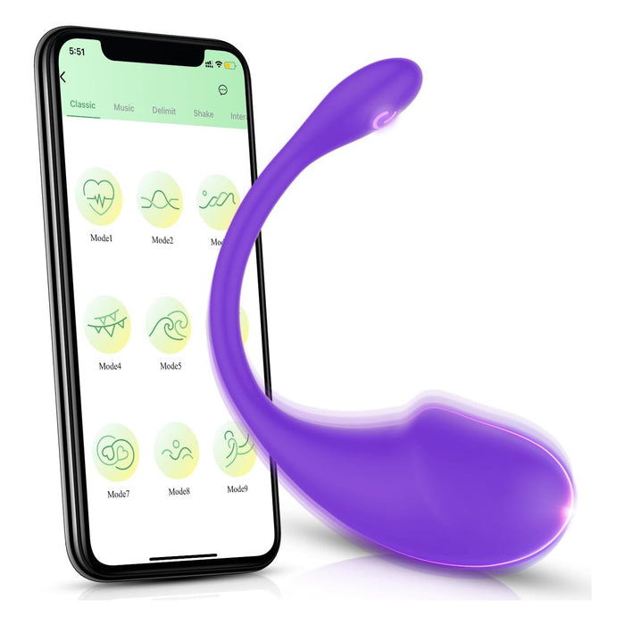 Inteliģents vibrators ar lietotni un Bluetooth klitoram un G-punktam, ar analo pievienojumu