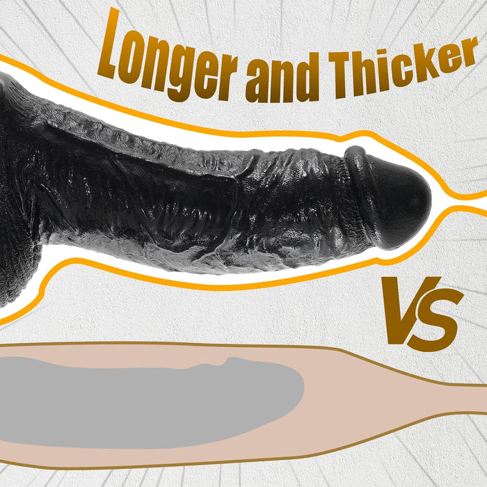 35 см реалистичный большой фаллоимитатор с изогнутым стволом и сильной присоской