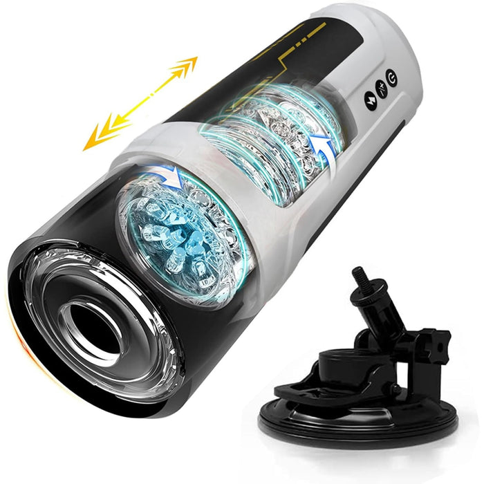 Электрический мужской мастурбатор с 7 режимами и телескопической функцией с сильной присоской