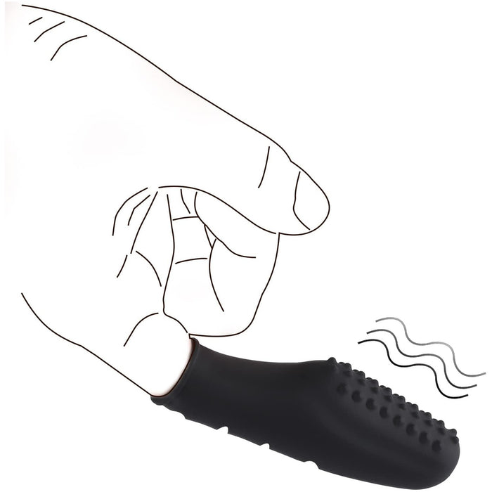 Силиконовый эротический вибратор для пальца с сильной присоской и батарейками