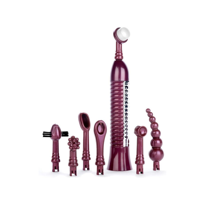 Массажёр Deluxe с 6 насадками и ультра мягким пальцем с сильной присоской, клинически доказанный