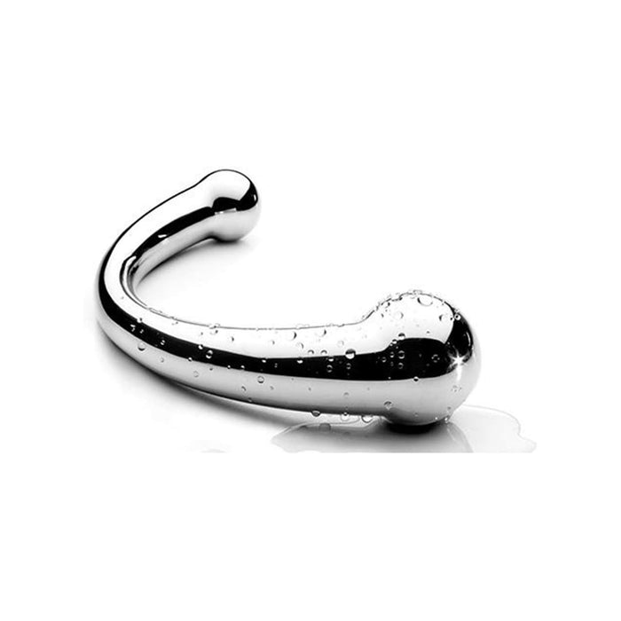 Металлический массажер для точки G и простаты с сильной присоской, эргономичный