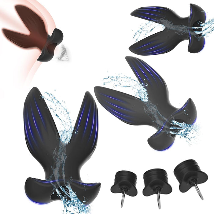 Набор из 3 анальных туннельных плагов с сильной присоской – силиконовые расширители