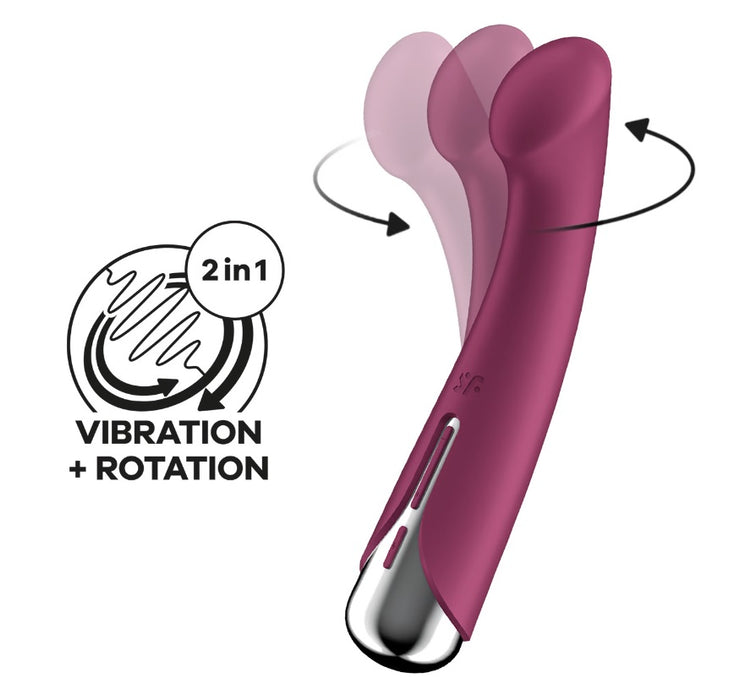 Satisfyer Spinning G-Spot 1 – вибратор для точки G с вращением и вибрацией, красный