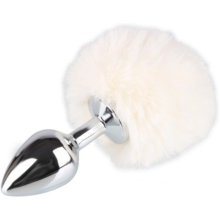 Элегантный стальной бтаплаг с пушистым хвостиком 27 мм с сильной присоской