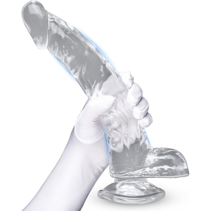 Изогнутый реалистичный дилдо для женщин и мужчин с сильной присоской